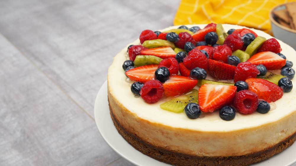 Trendy: New York Cheesecake, üppig belegt