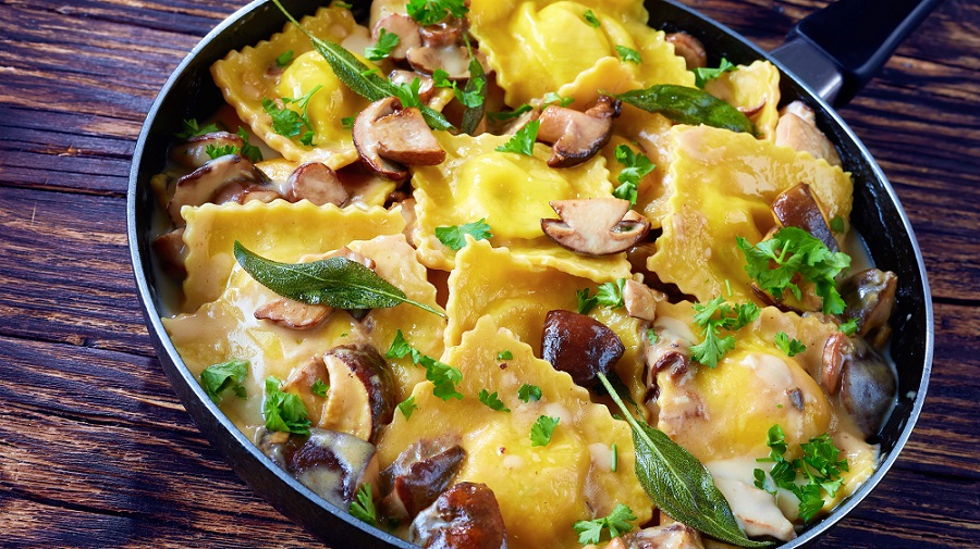 Köstlich: Ravioli mit Steinpilzfüllung