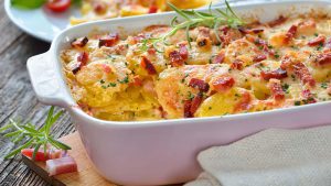 Kartoffelgratin mit Speck