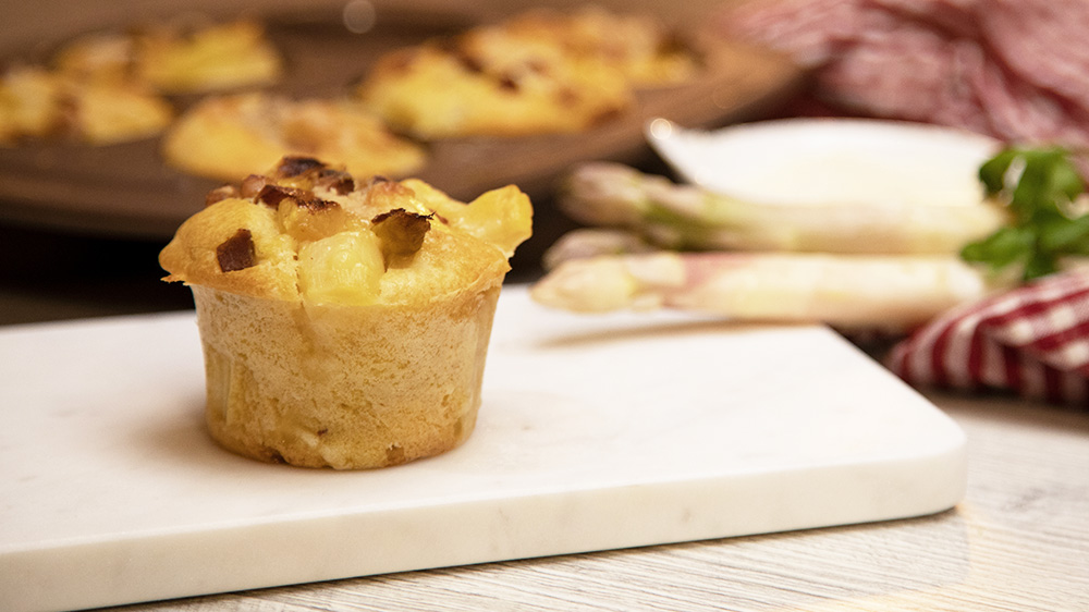 Die besondere Idee: Spargel-Muffins mit Speck