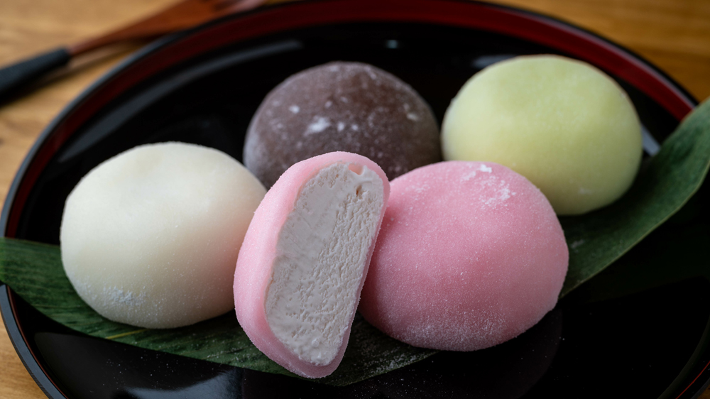 Mochi-Eis mit Reisteig