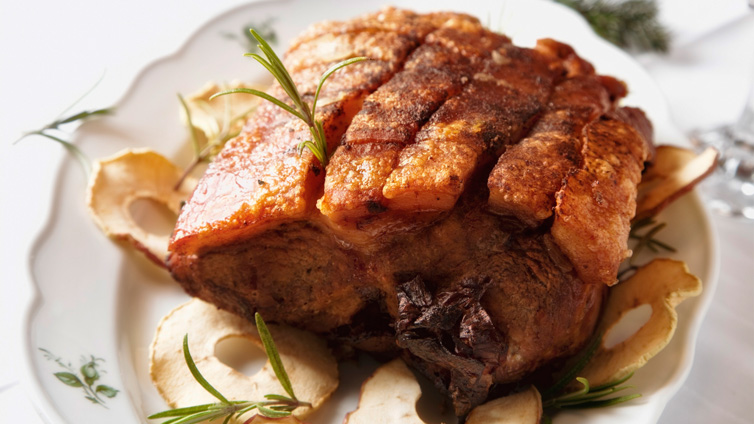 Krustenbraten mit Biersoße