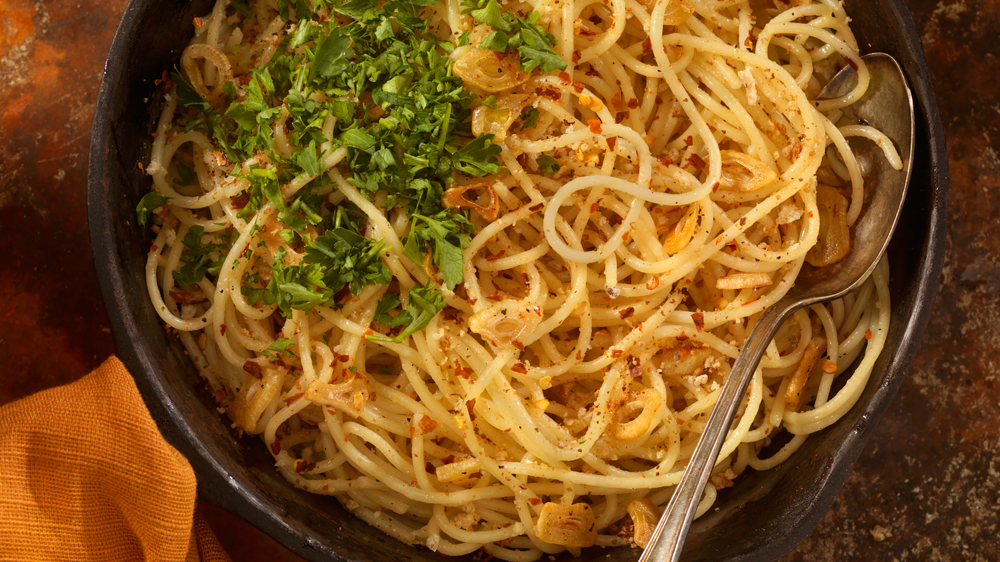 Aglio e Olio mit viel Knoblauch