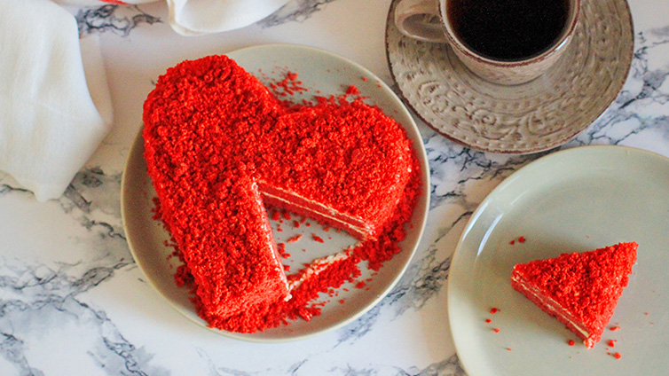 Herztorte zum Valentinstag