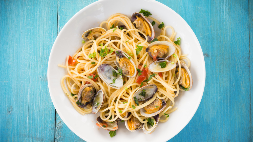 Vongole mit Muscheln