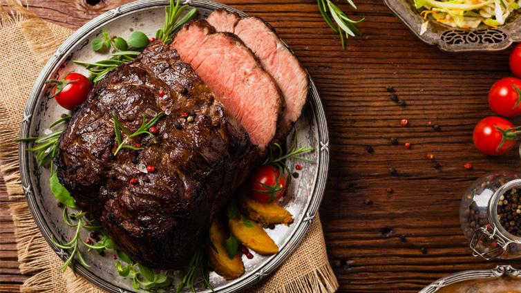 Rinderbraten aus dem Backofen