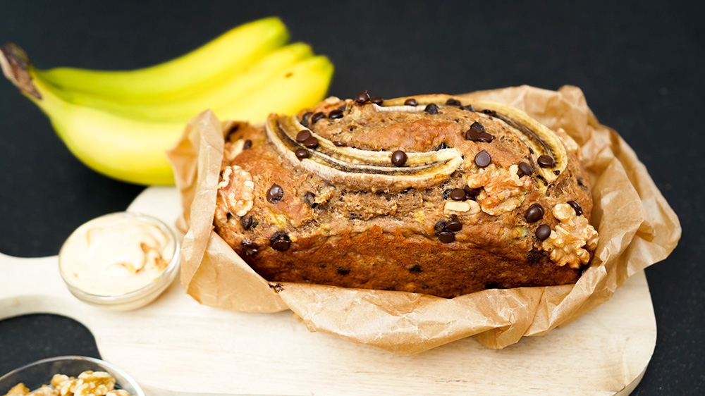 Veganes Bananenbrot mit Apfelmus