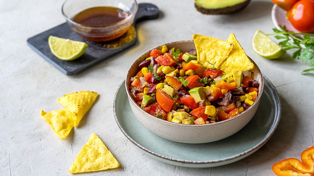 Taco Salat in einer Schüssel.